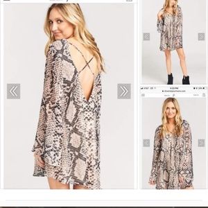 NWT show me your mumu python tunic sz L